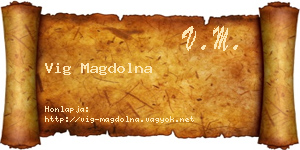 Vig Magdolna névjegykártya